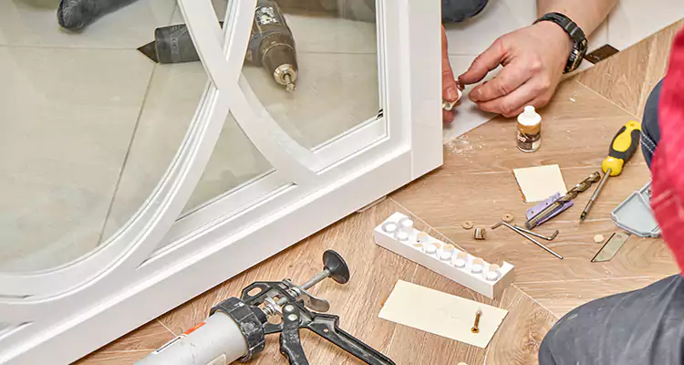 Interior Patio Door Casing Repair in The Hammocks, FL